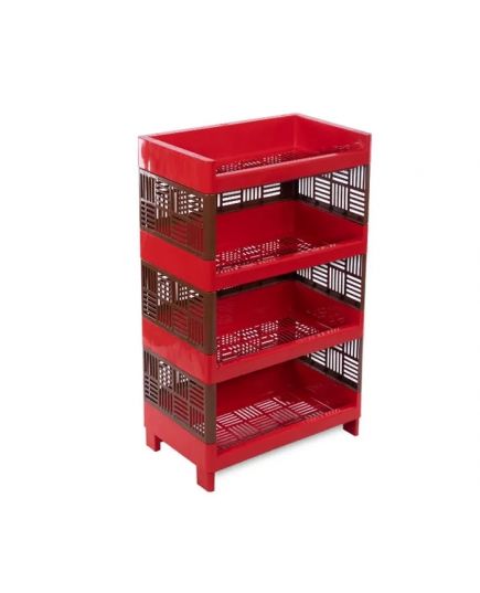 RFL 4 Step Shulov Lion Two Color Fence Rack – Red & Brown