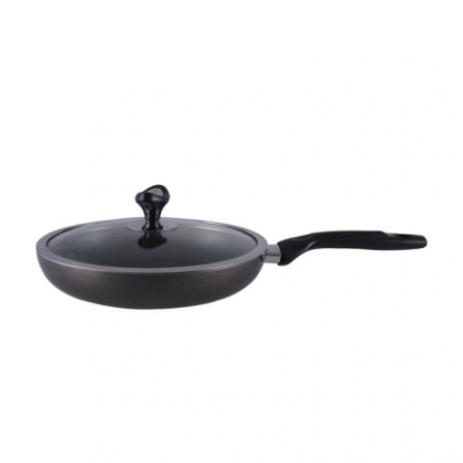 Topper Non-stick Glamour Fry Pan With Lid 32 CM – Gray