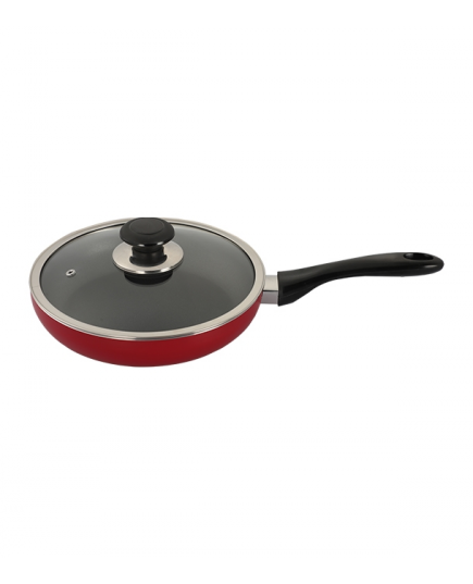 Topper Non-stick Glamour Fry Pan With Lid 22 CM – Red - Image 3