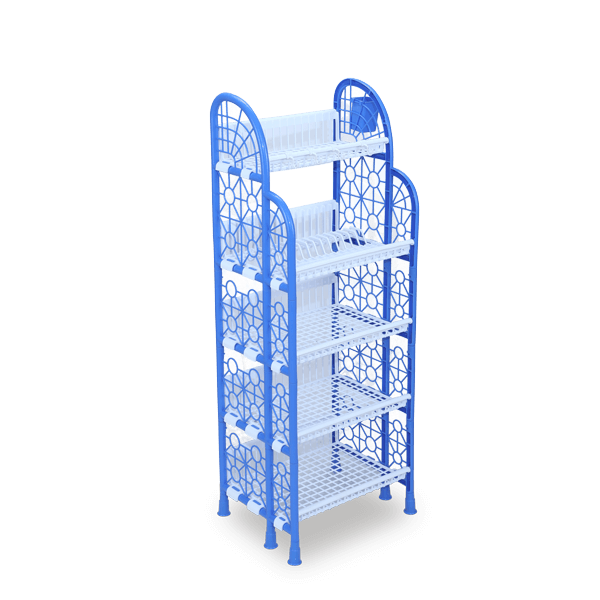 Popular Kitchen Rack 5 Step - SM Blue & White