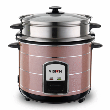 VISION Rice Cooker 3.0 Liter REL-50-05 SS Coffee (Double Pot)