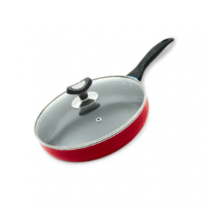 Topper Nonstick Glamour Fry Pan With Lid 28 CM – Red