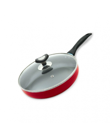 Vision Non-Stick Glamour Fry Pan With Lid 28 CM – Maroon